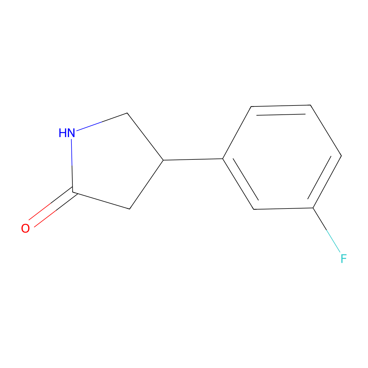 (S)-4-(3-Fluorophenyl)pyrrolidin-2-one molecular structure, CAS 1384268-98-7