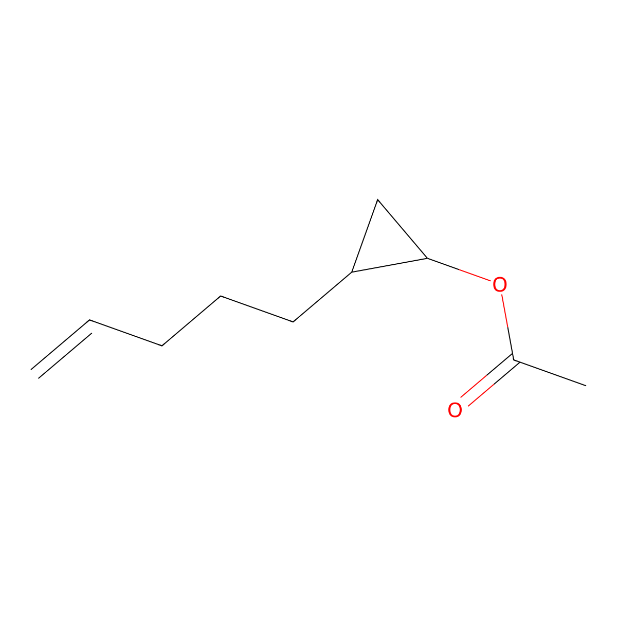 Cyclopropanol, 2-(4-penten-1-yl)-, 1-acetate, (1R,2R)- molecular structure, CAS 1384277-03-5