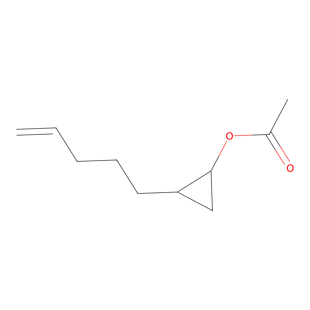 Cyclopropanol, 2-(4-penten-1-yl)-, 1-acetate, (1R,2R)- molecular structure, CAS 1384277-03-5