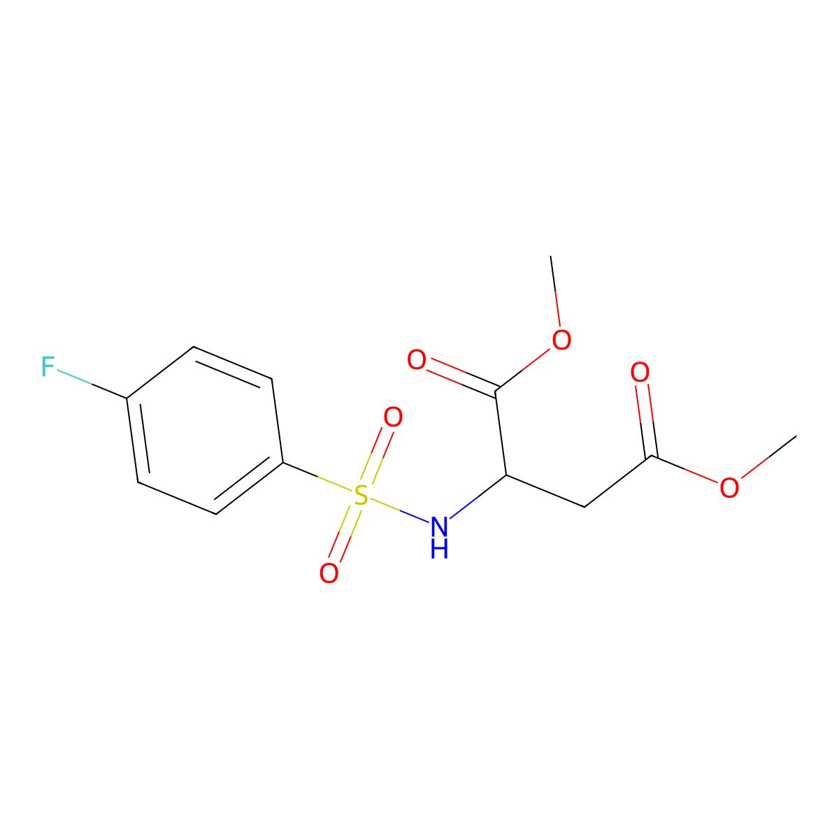1,4-Dimethyl N-[(4-fluorophenyl)sulfonyl]-L-aspartate molecular structure, CAS 1384309-86-7