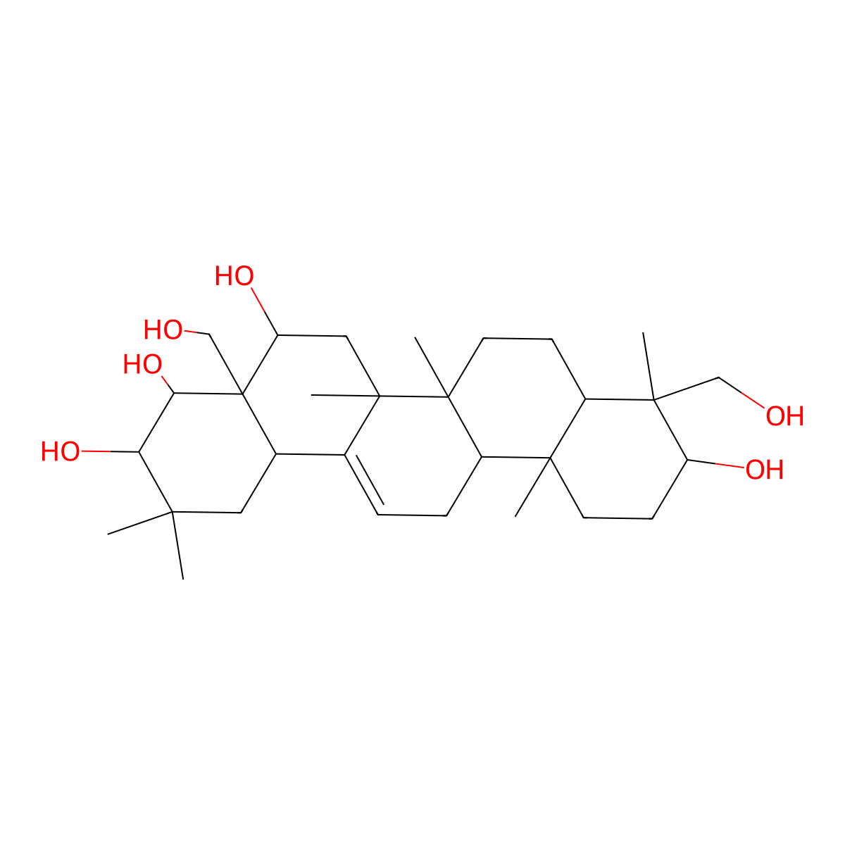 Protoaescigenin molecular structure, CAS 13844-22-9