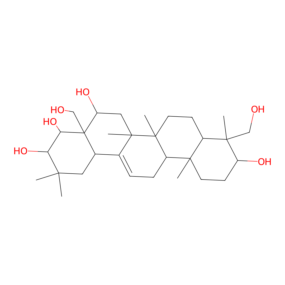 Protoaescigenin molecular structure, CAS 13844-22-9