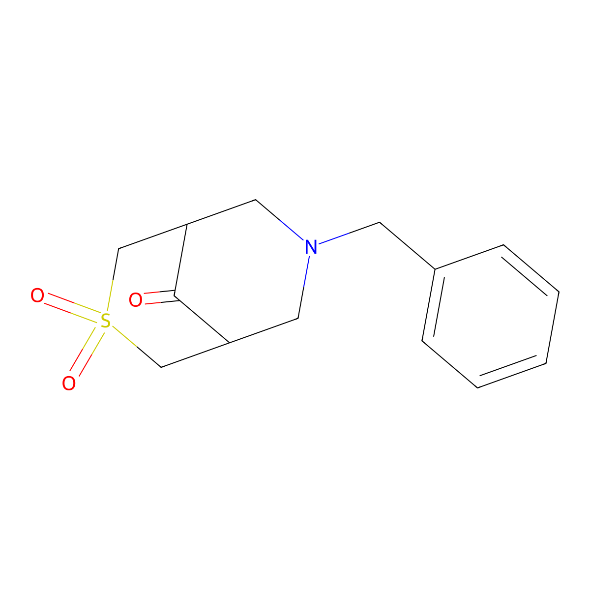 7-Benzyl-3-thia-7-azabicyclo[3.3.1]nonan-9-one 3,3-dioxide molecular structure, CAS 1384424-46-7