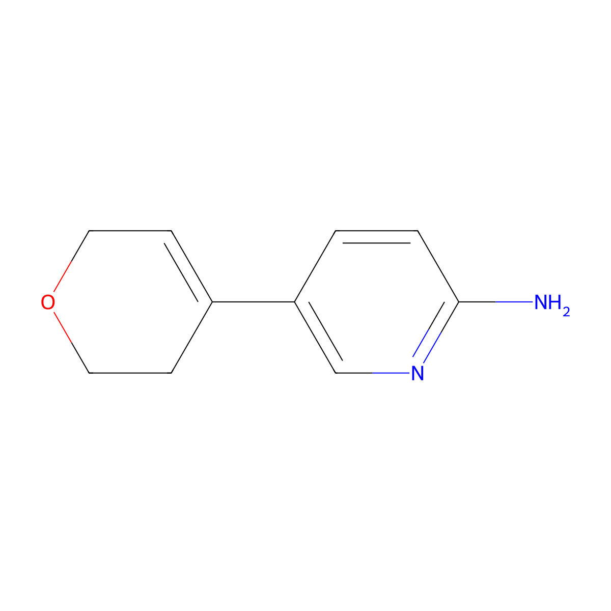 5-(3,6-dihydro-2H-pyran-4-yl)pyridin-2-amine molecular structure, CAS 1384425-30-2