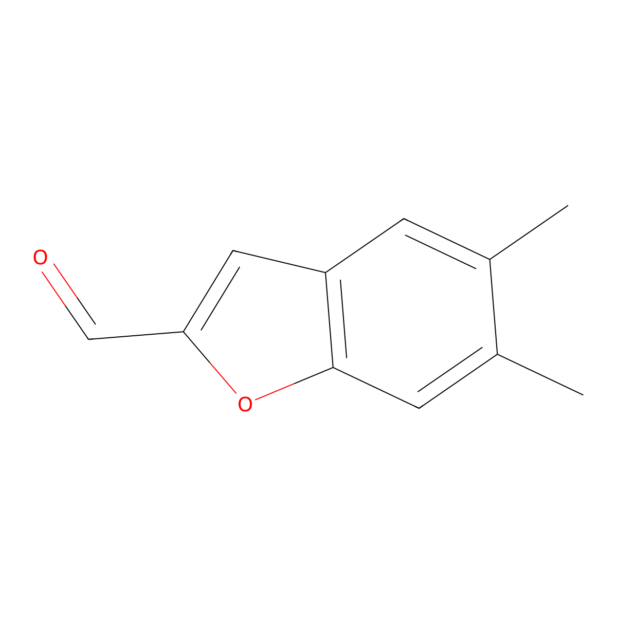 5,6-Dimethyl-1-benzofuran-2-carbaldehyde molecular structure, CAS 1384427-32-0