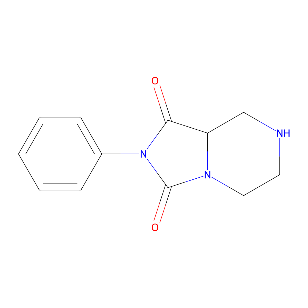 2-Phenyl-octahydroimidazolidino[1,5-a]piperazine-1,3-dione molecular structure, CAS 1384427-43-3