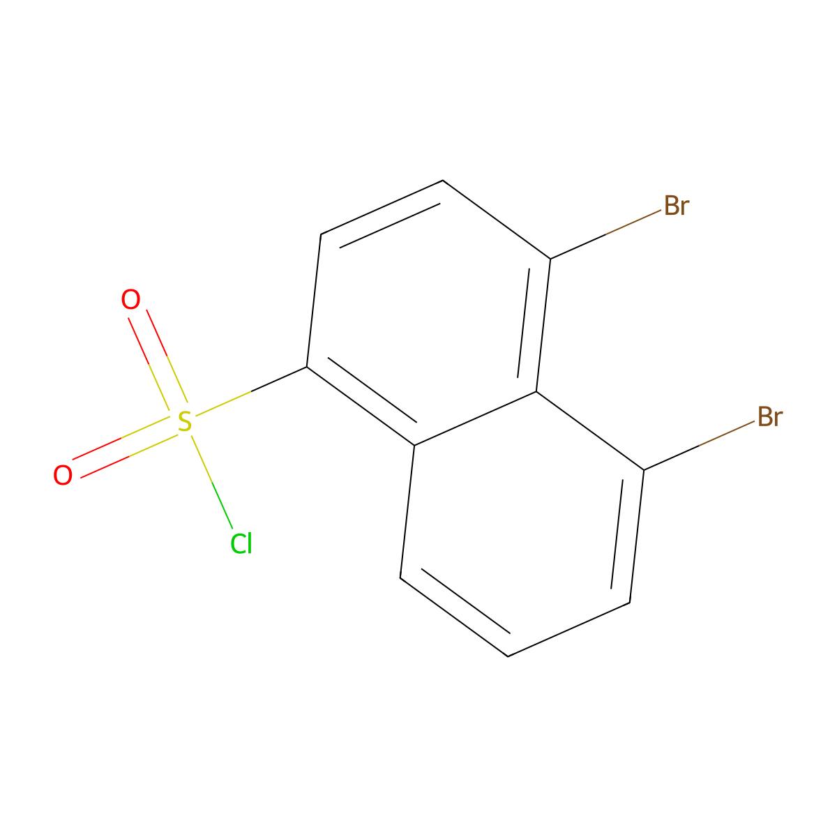 4,5-Dibromonaphthalene-1-sulfonyl chloride molecular structure, CAS 1384427-46-6