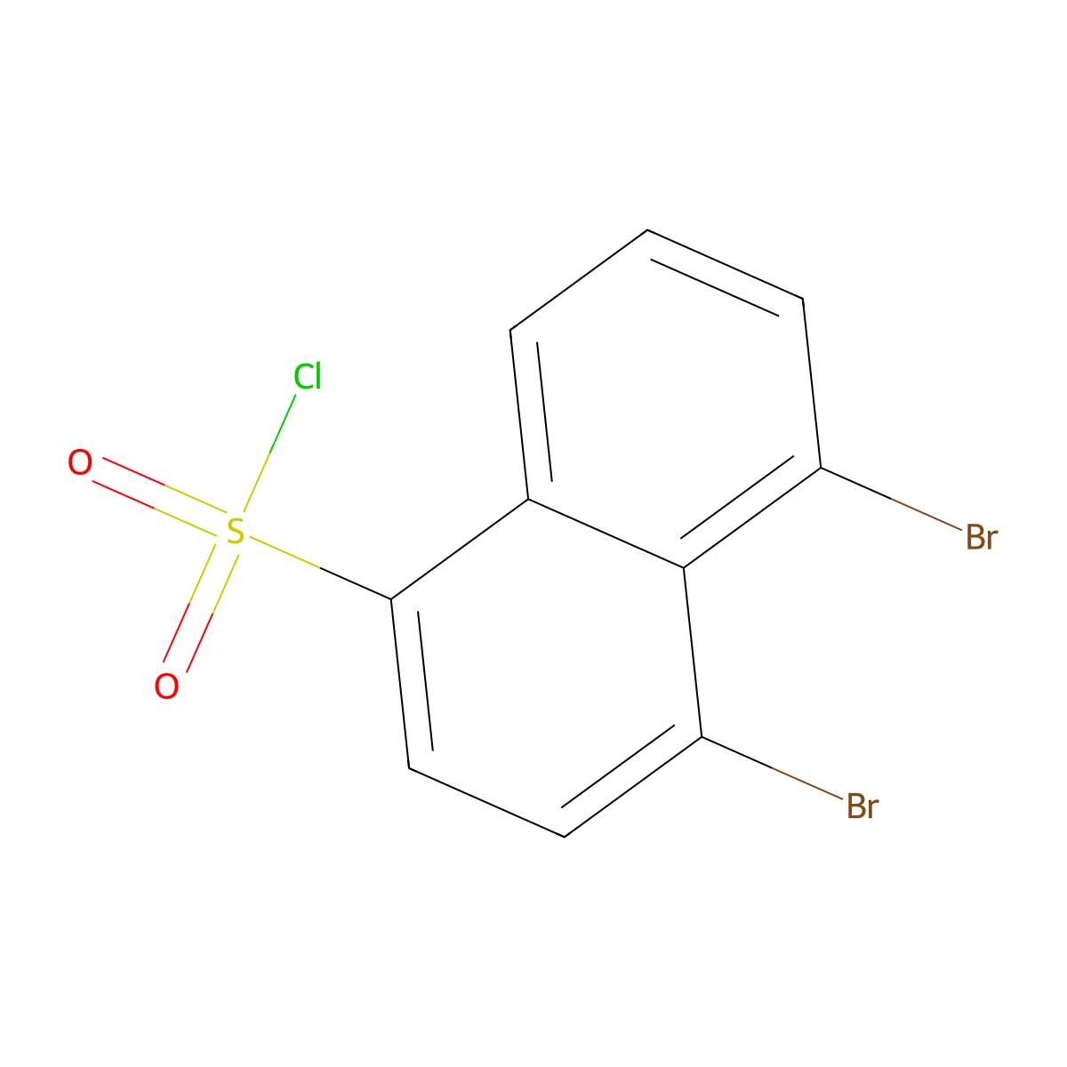 4,5-Dibromonaphthalene-1-sulfonyl chloride molecular structure, CAS 1384427-46-6