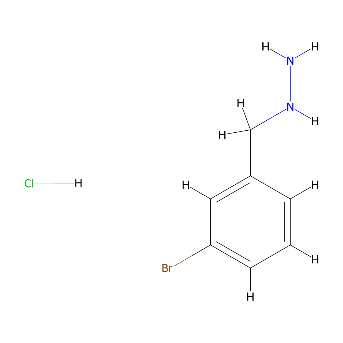 3-Bromobenzylhydrazine hydrochloride molecular structure, CAS 1384427-52-4