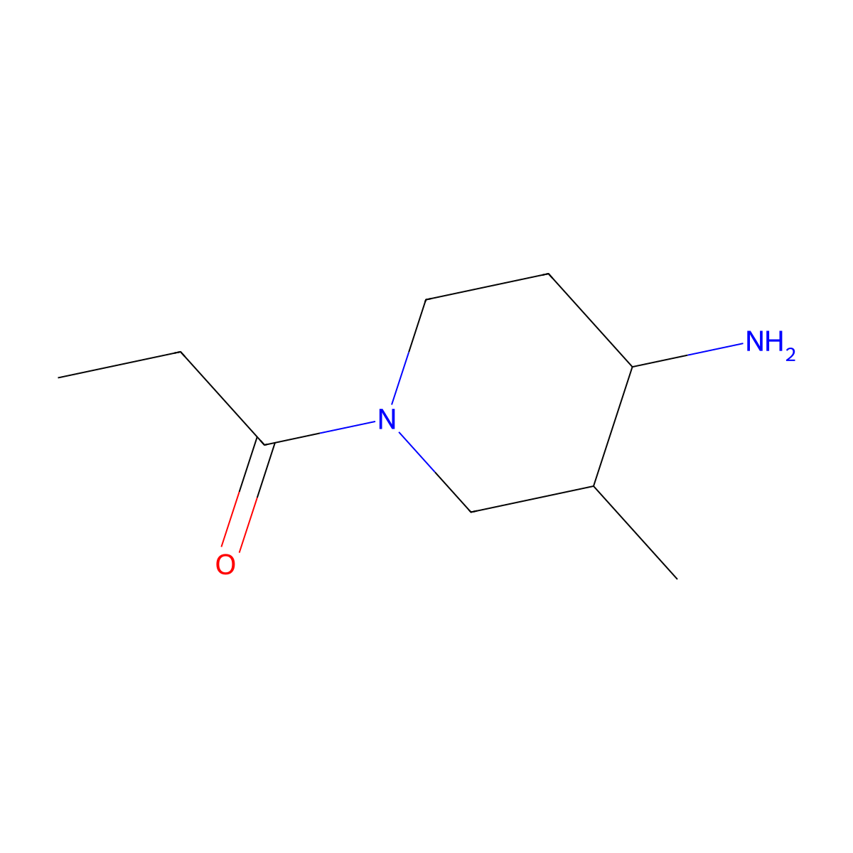 1-(4-Amino-3-methylpiperidin-1-yl)propan-1-one molecular structure, CAS 1384427-55-7