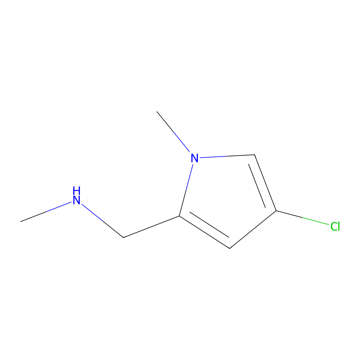 [(4-chloro-1-methyl-1H-pyrrol-2-yl)methyl](methyl)amine molecular structure, CAS 1384427-60-4