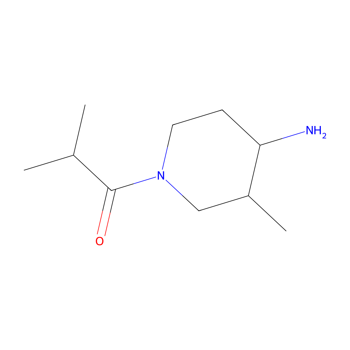 1-(4-Amino-3-methylpiperidin-1-yl)-2-methylpropan-1-one molecular structure, CAS 1384427-63-7