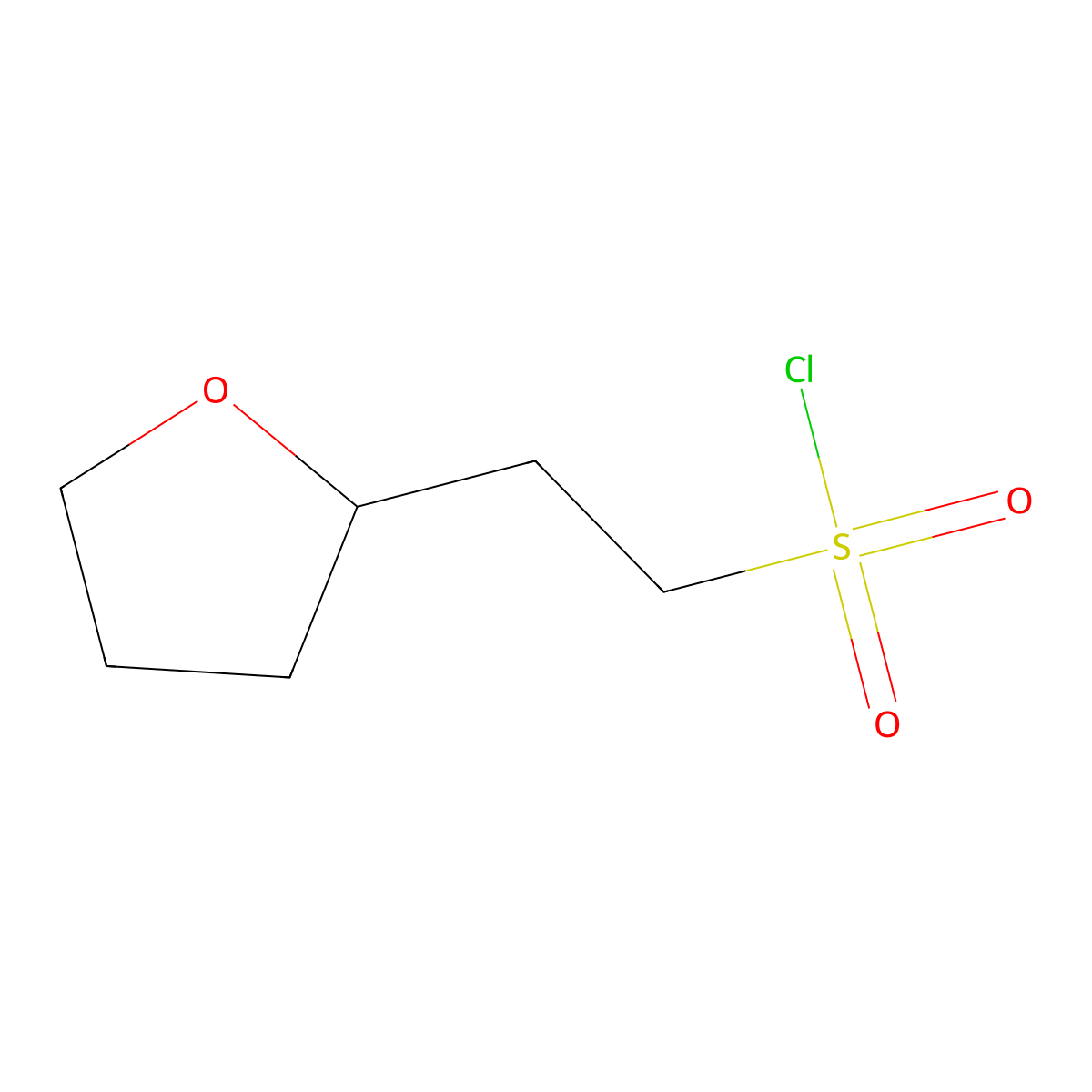 2-(Oxolan-2-yl)ethane-1-sulfonyl chloride molecular structure, CAS 1384427-65-9