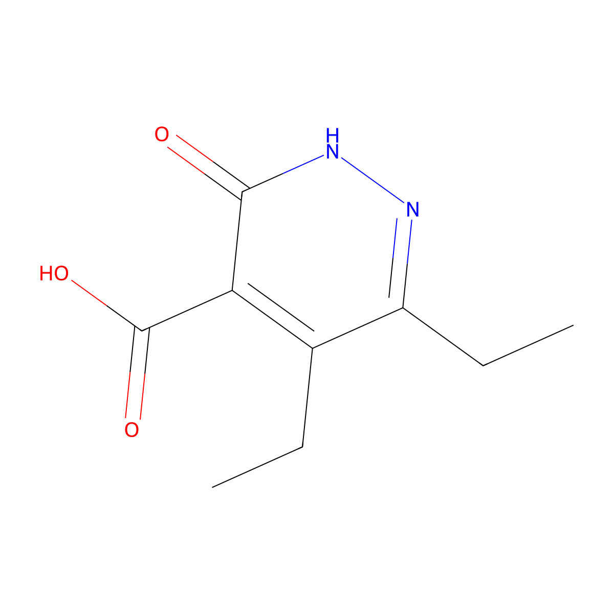 5,6-Diethyl-3-oxo-2,3-dihydropyridazine-4-carboxylic acid molecular structure, CAS 1384427-72-8