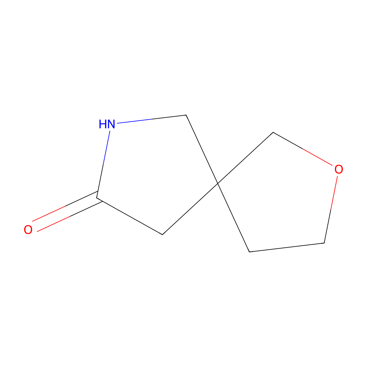 2-Oxa-7-azaspiro[4.4]nonan-8-one molecular structure, CAS 1384427-76-2