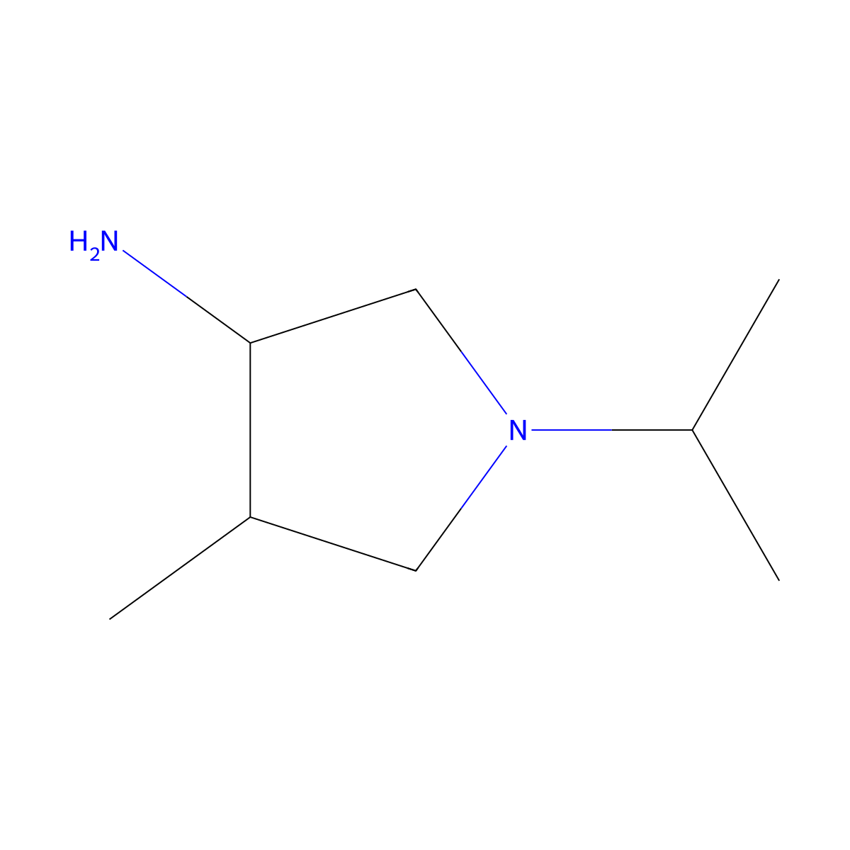 4-Methyl-1-(propan-2-yl)pyrrolidin-3-amine molecular structure, CAS 1384427-79-5