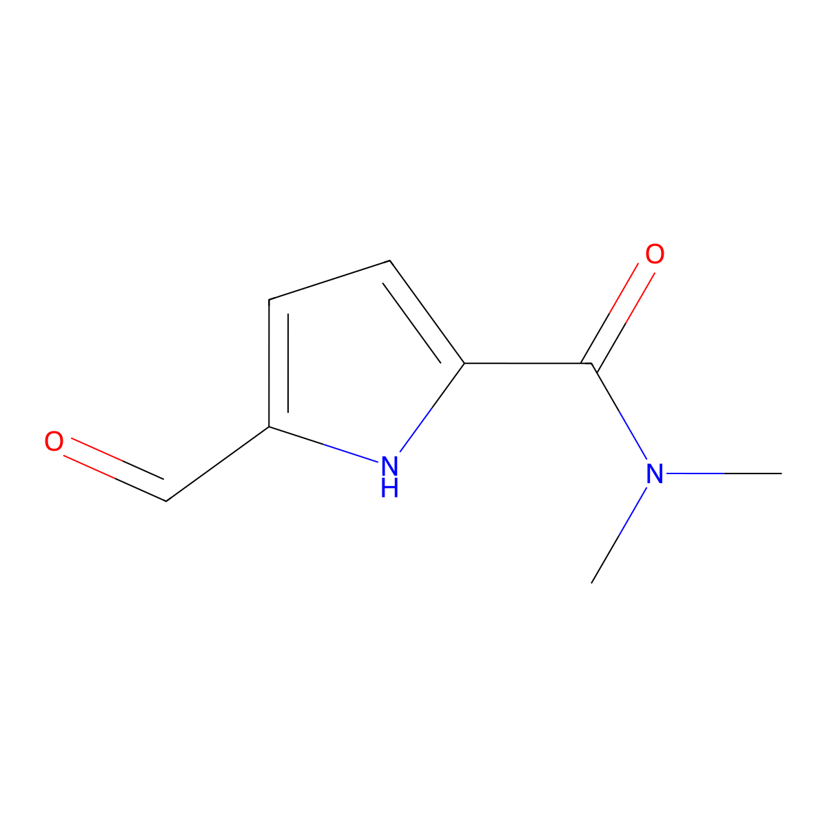 1H-Pyrrole-2-carboxamide, 5-formyl-N,N-dimethyl- molecular structure, CAS 1384427-81-9