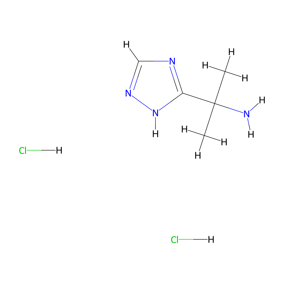 2-(4H-1,2,4-triazol-3-yl)propan-2-amine dihydrochloride molecular structure, CAS 1384427-85-3