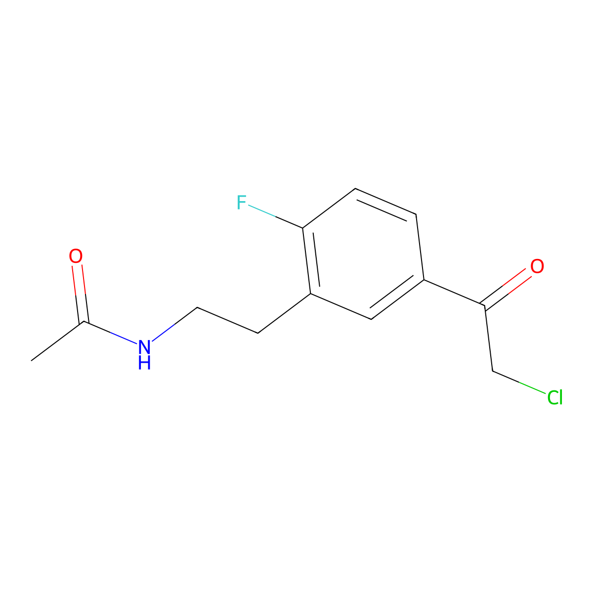 N-{2-[5-(2-chloroacetyl)-2-fluorophenyl]ethyl}acetamide molecular structure, CAS 1384427-92-2
