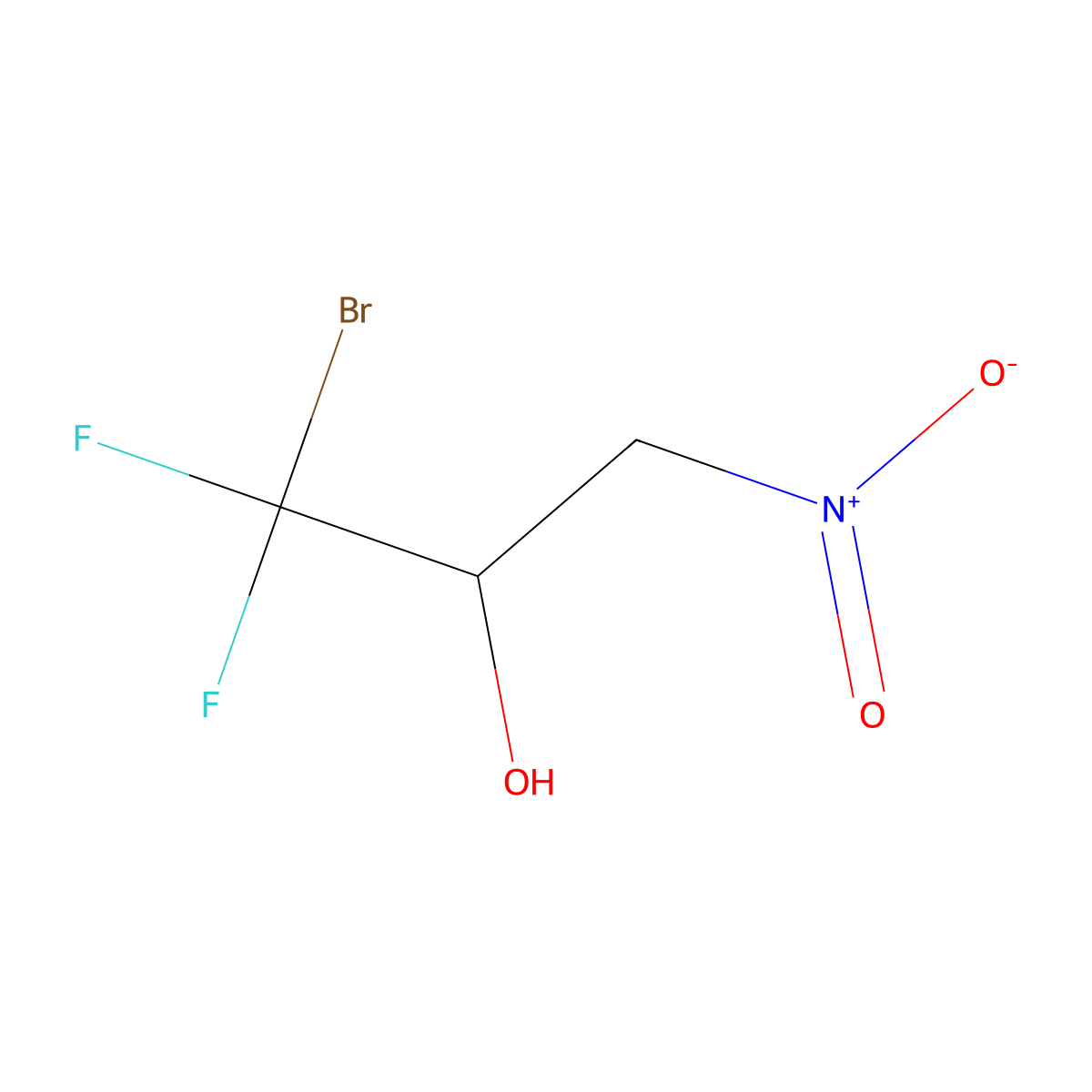 1-Bromo-1,1-difluoro-3-nitropropan-2-ol molecular structure, CAS 1384427-94-4