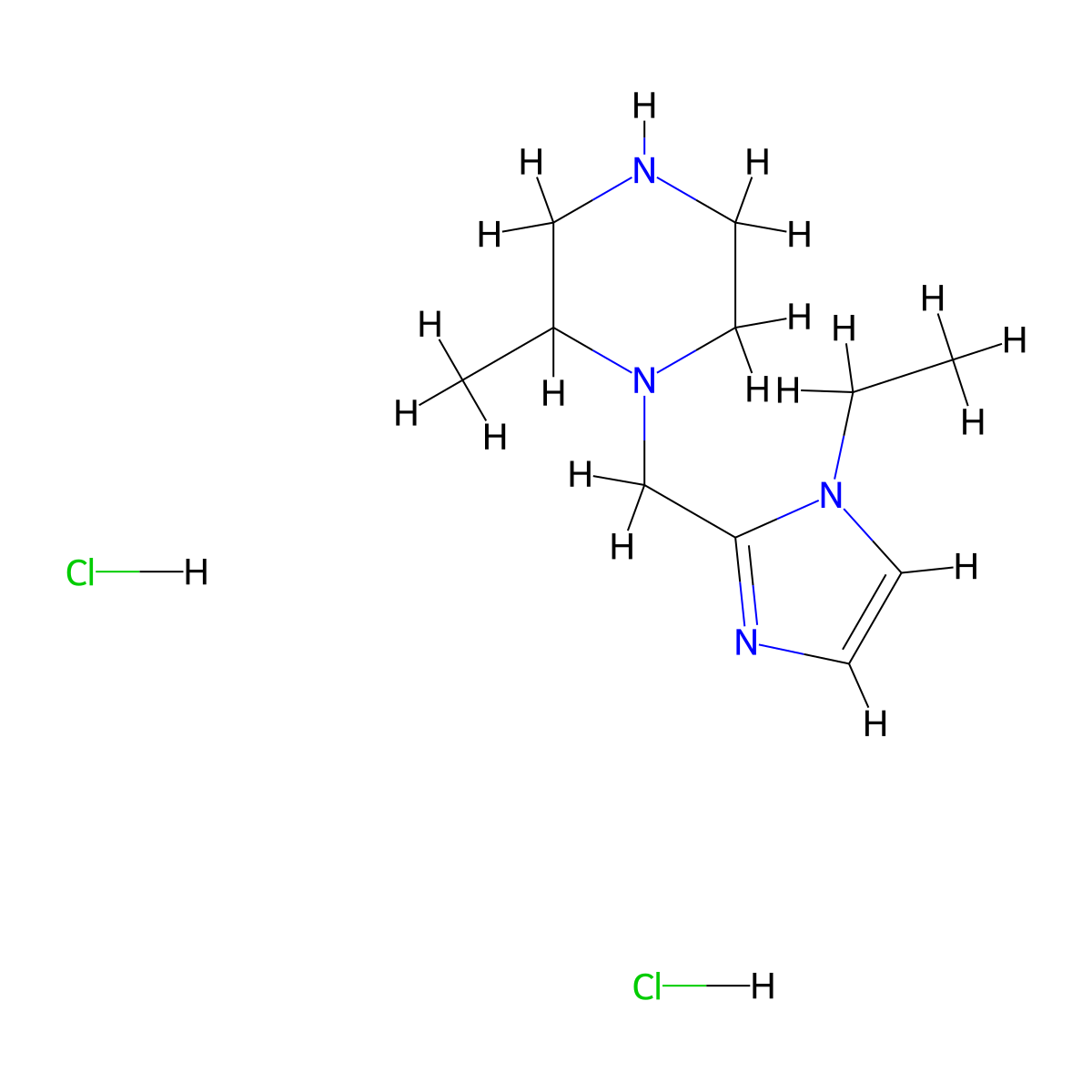 1-[(1-ethyl-1H-imidazol-2-yl)methyl]-2-methylpiperazine dihydrochloride molecular structure, CAS 1384427-95-5