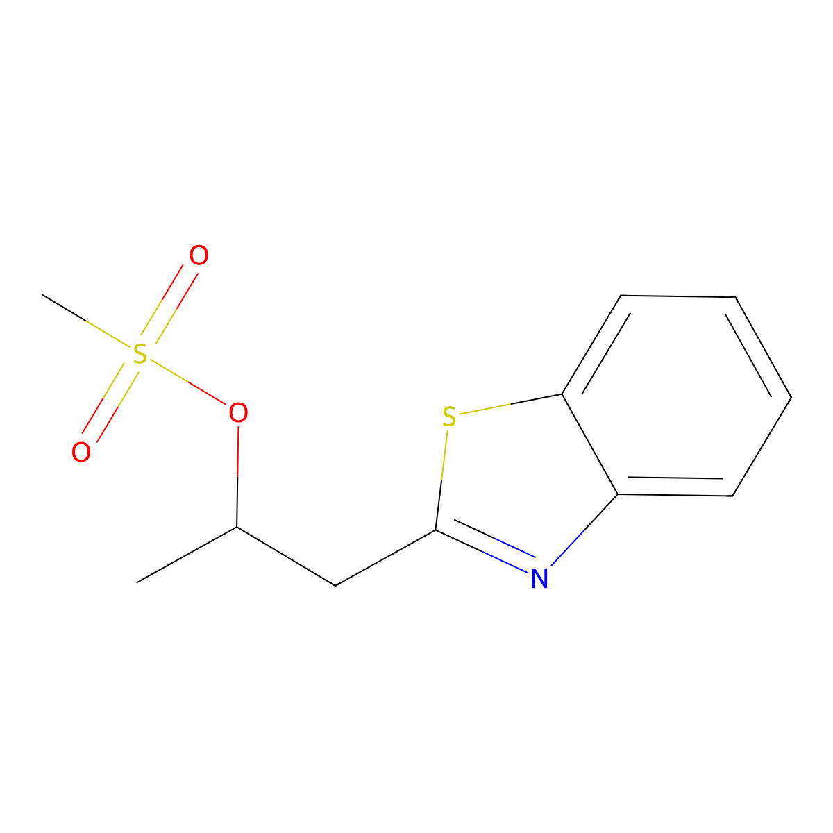 1-(1,3-Benzothiazol-2-yl)propan-2-yl methanesulfonate molecular structure, CAS 1384427-99-9