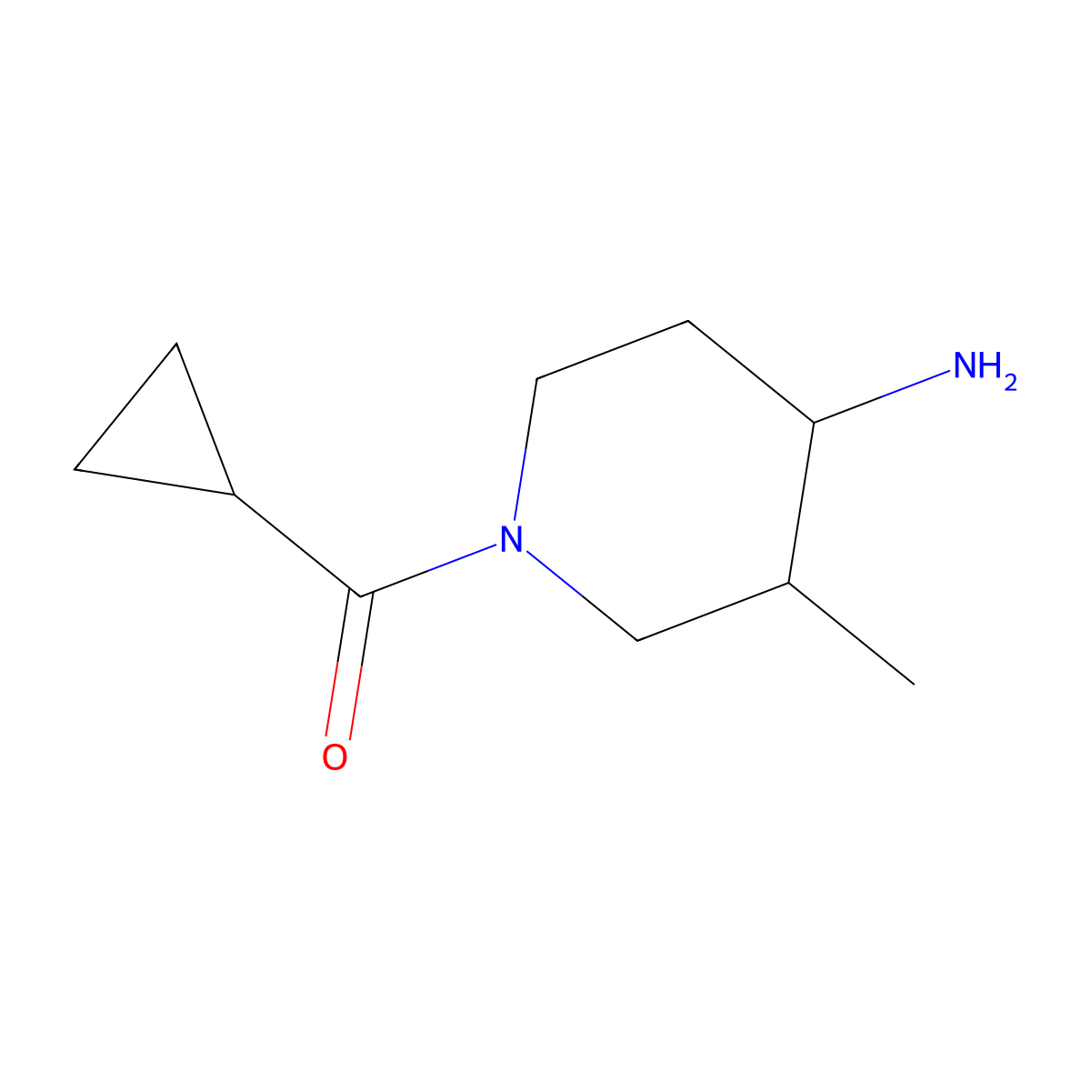 1-Cyclopropanecarbonyl-3-methylpiperidin-4-amine molecular structure, CAS 1384428-00-5