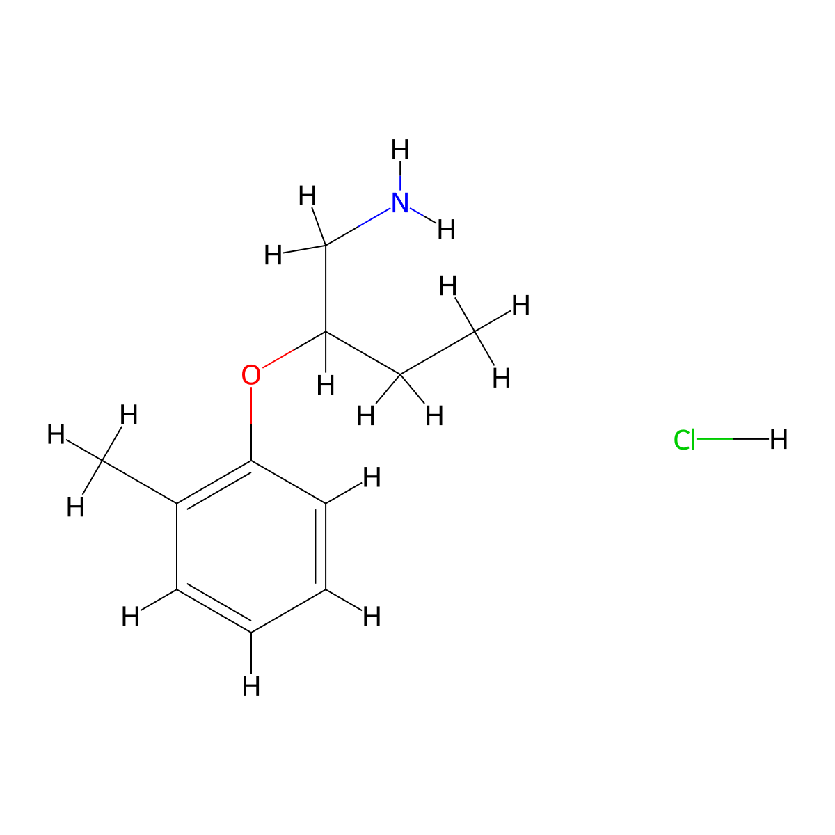 1-[(1-Aminobutan-2-yl)oxy]-2-methylbenzene hydrochloride molecular structure, CAS 1384428-01-6