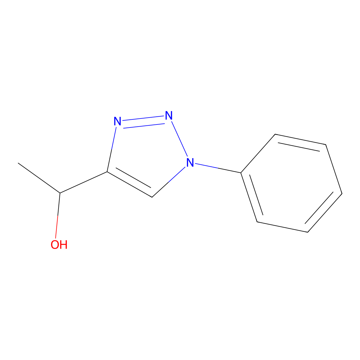 1H-1,2,3-Triazole-4-methanol, alpha-methyl-1-phenyl- molecular structure, CAS 1384428-09-4