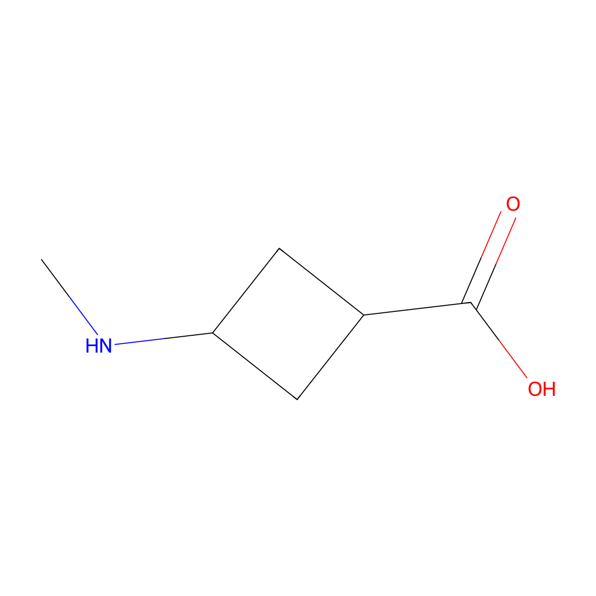 3-(Methylamino)cyclobutane-1-carboxylic acid molecular structure, CAS 1384428-17-4