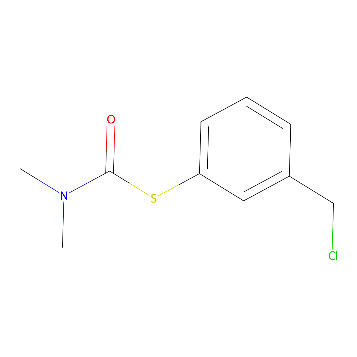 1-{[3-(chloromethyl)phenyl]sulfanyl}-N,N-dimethylformamide molecular structure, CAS 1384428-27-6