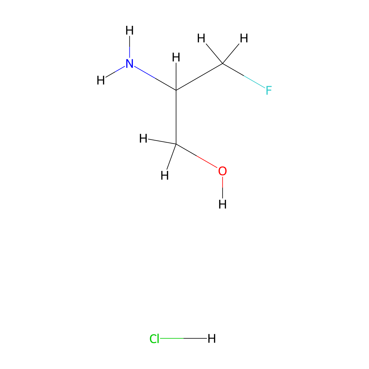 2-Amino-3-fluoropropan-1-ol hydrochloride molecular structure, CAS 1384428-30-1