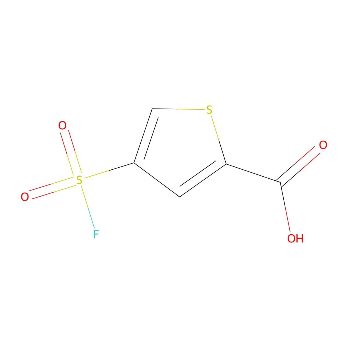 4-(Fluorosulfonyl)thiophene-2-carboxylic acid molecular structure, CAS 1384428-37-8