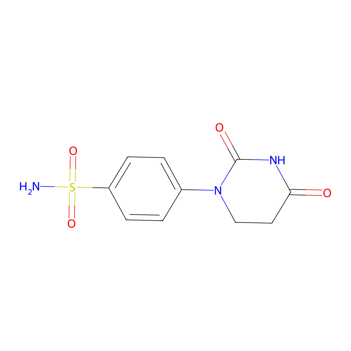 4-(2,4-Dioxo-1,3-diazinan-1-yl)benzene-1-sulfonamide molecular structure, CAS 1384428-38-9