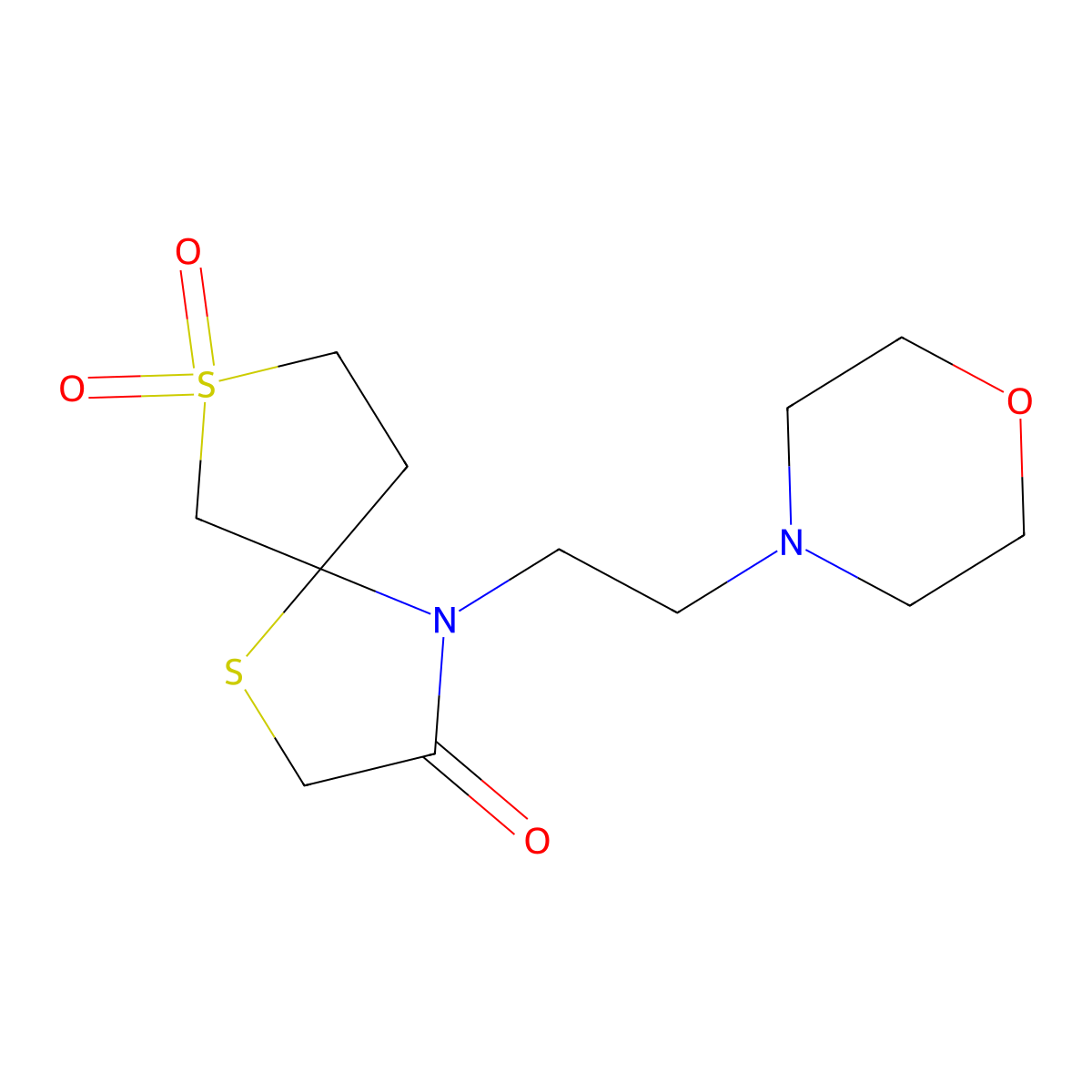 4-[2-(Morpholin-4-yl)ethyl]-1,7lambda6-dithia-4-azaspiro[4.4]nonane-3,7,7-trione molecular structure, CAS 1384428-57-2