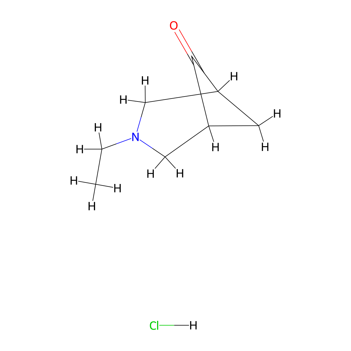 3-Ethyl-3-azabicyclo[3.1.1]heptan-6-one hydrochloride molecular structure, CAS 1384428-60-7