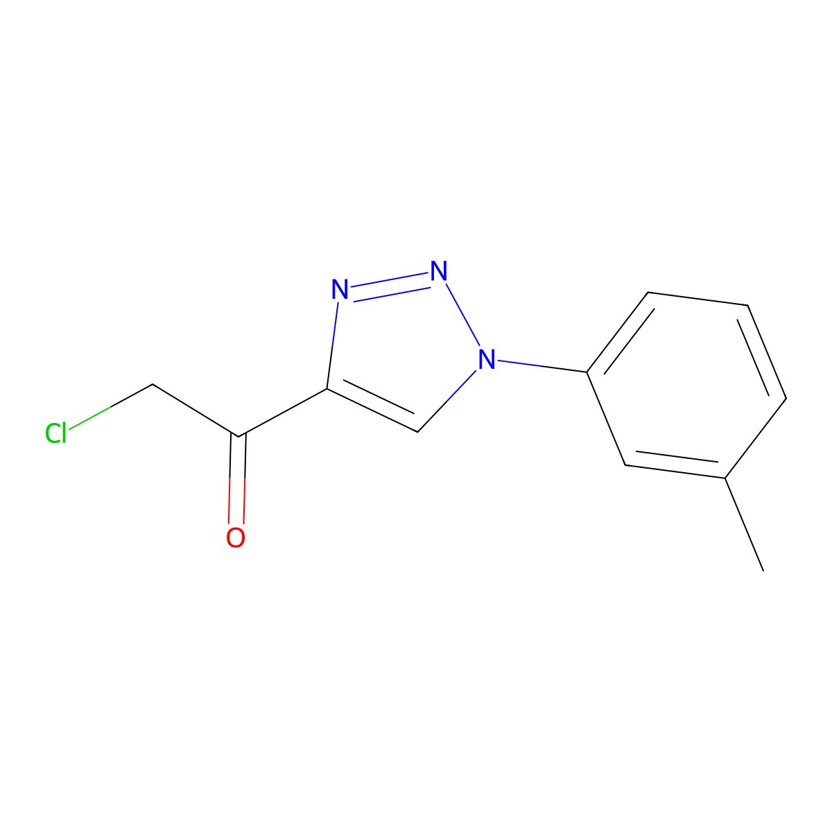 2-chloro-1-[1-(3-methylphenyl)-1H-1,2,3-triazol-4-yl]ethan-1-one molecular structure, CAS 1384428-67-4