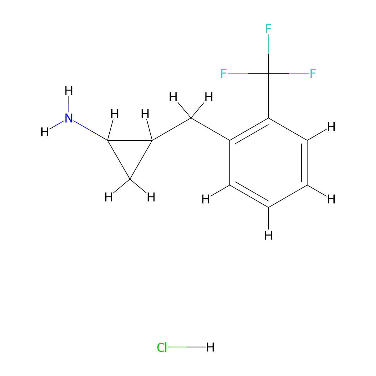 2-{[2-(Trifluoromethyl)phenyl]methyl}cyclopropan-1-amine hydrochloride molecular structure, CAS 1384428-68-5