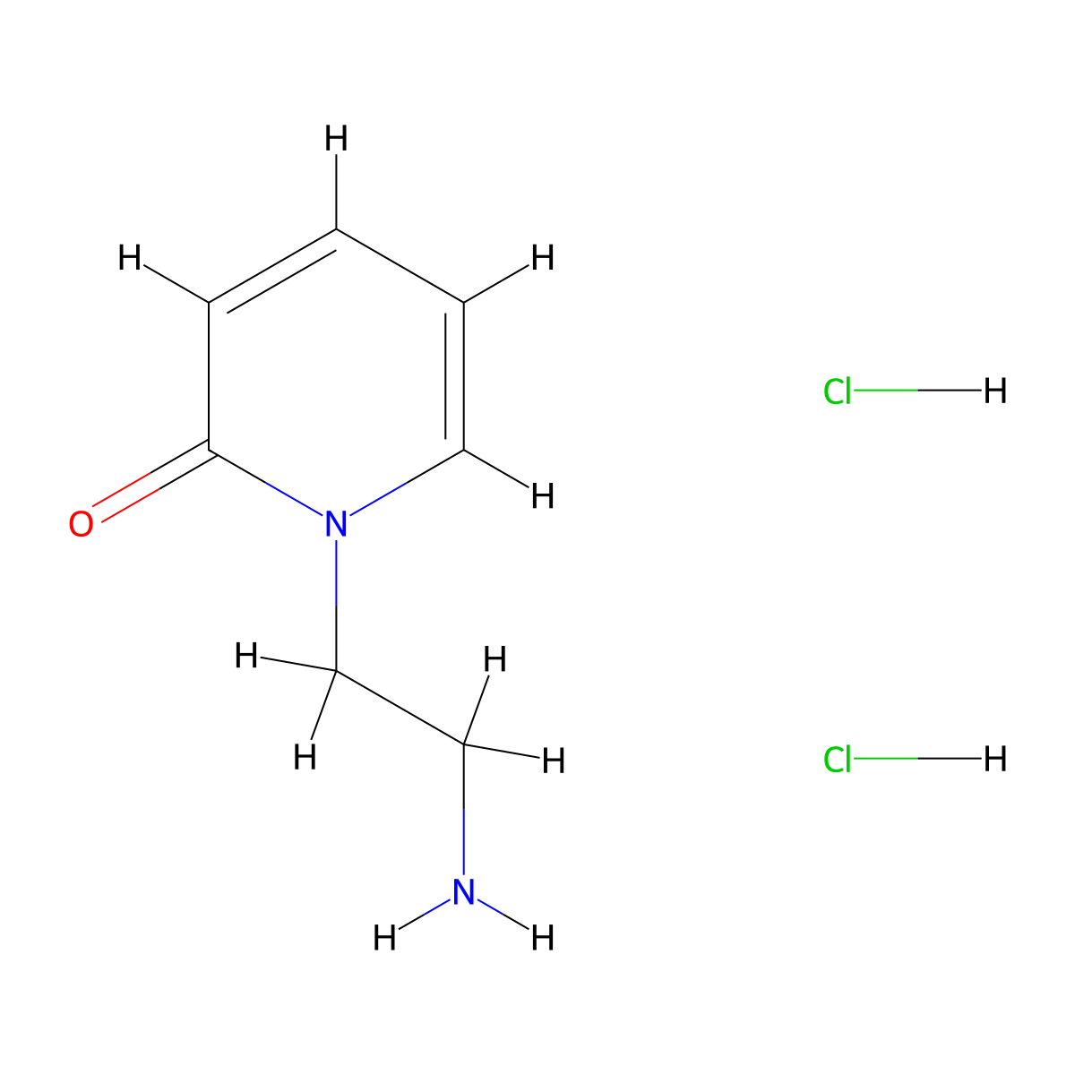 1-(2-Aminoethyl)-1,2-dihydropyridin-2-one dihydrochloride molecular structure, CAS 1384428-69-6