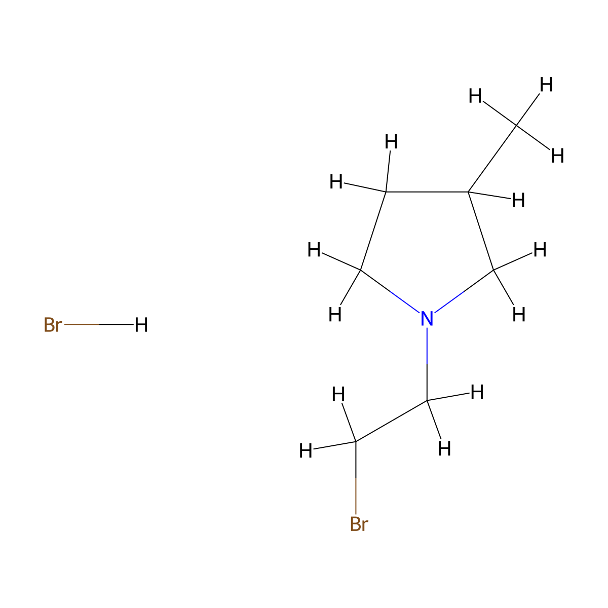 1-(2-Bromoethyl)-3-methylpyrrolidine hydrobromide molecular structure, CAS 1384428-77-6