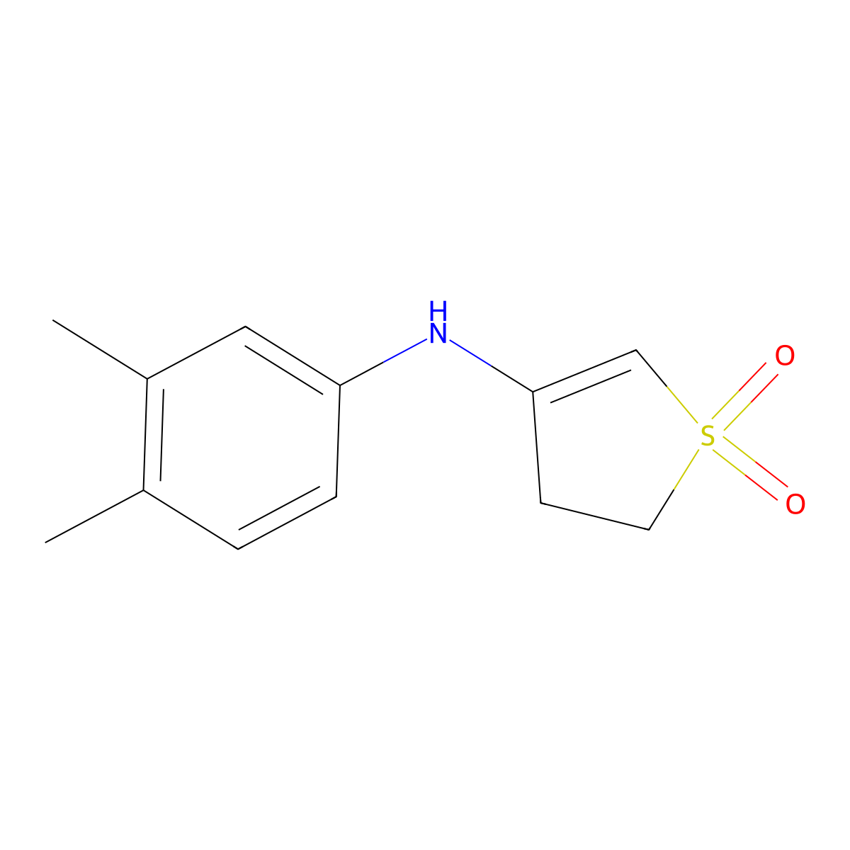 4-[(3,4-Dimethylphenyl)amino]-2,3-dihydro-1lambda6-thiophene-1,1-dione molecular structure, CAS 1384428-85-6