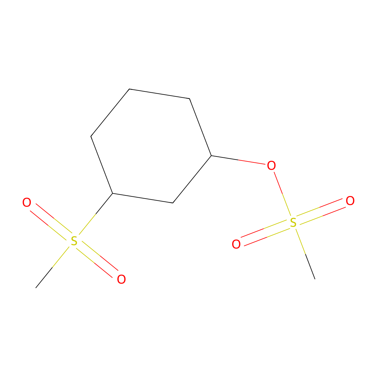 3-Methanesulfonylcyclohexyl methanesulfonate molecular structure, CAS 1384428-89-0
