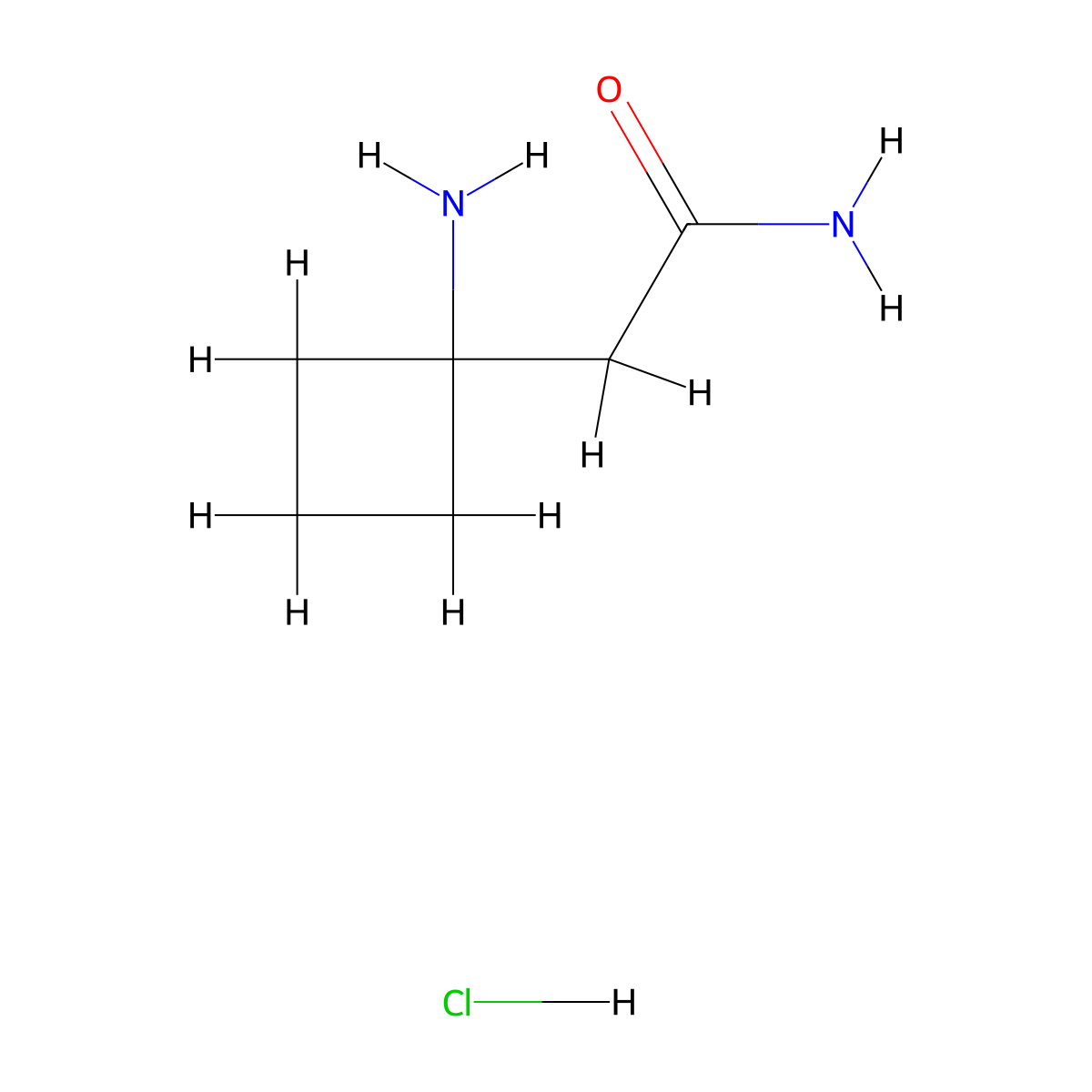 2-(1-Aminocyclobutyl)acetamide hydrochloride molecular structure, CAS 1384428-91-4