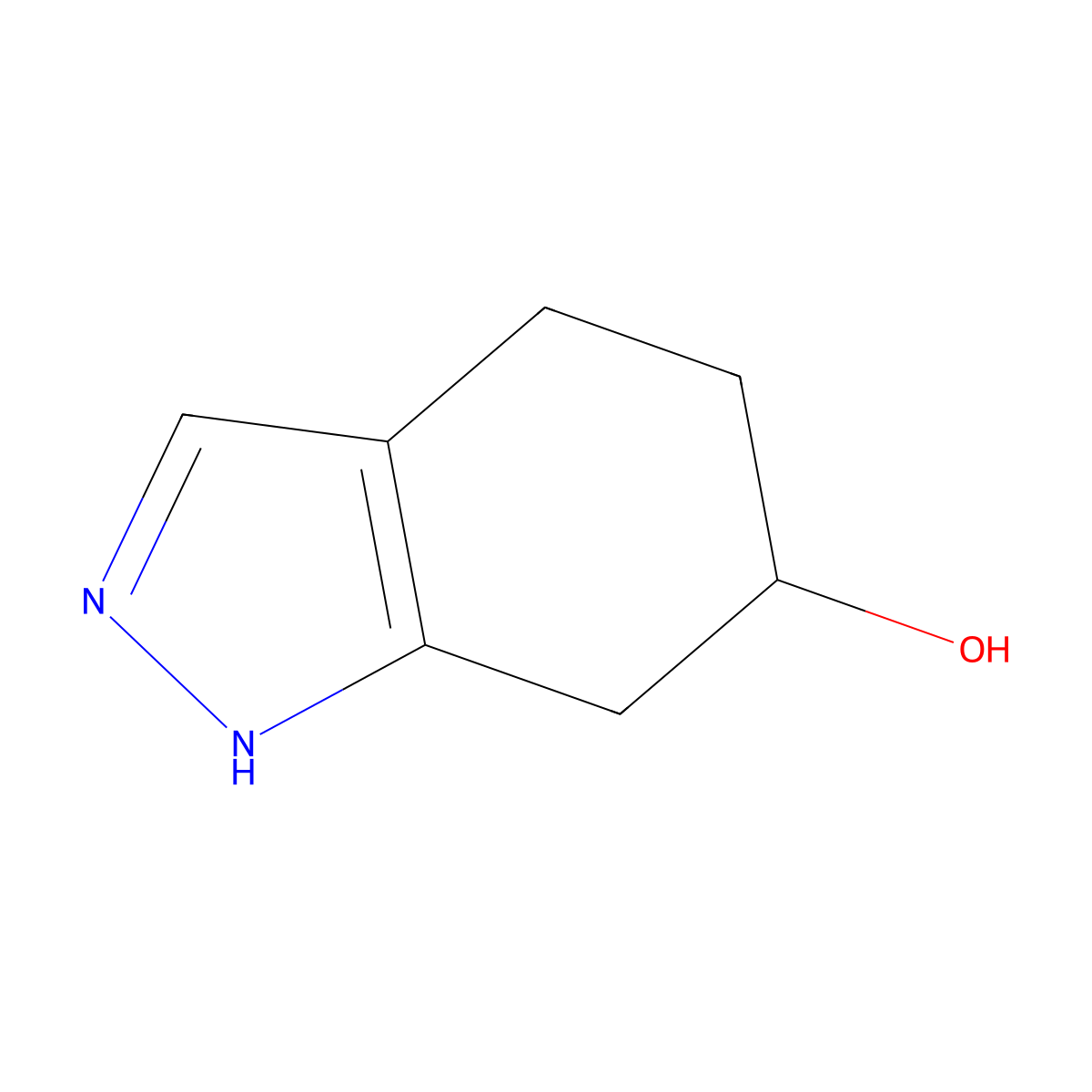 4,5,6,7-tetrahydro-1H-indazol-6-ol molecular structure, CAS 1384428-92-5