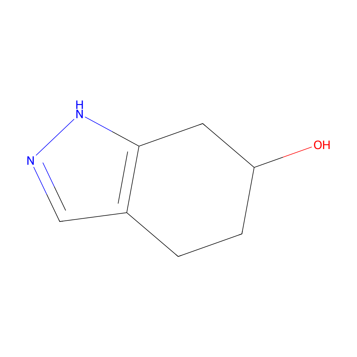 4,5,6,7-tetrahydro-1H-indazol-6-ol molecular structure, CAS 1384428-92-5