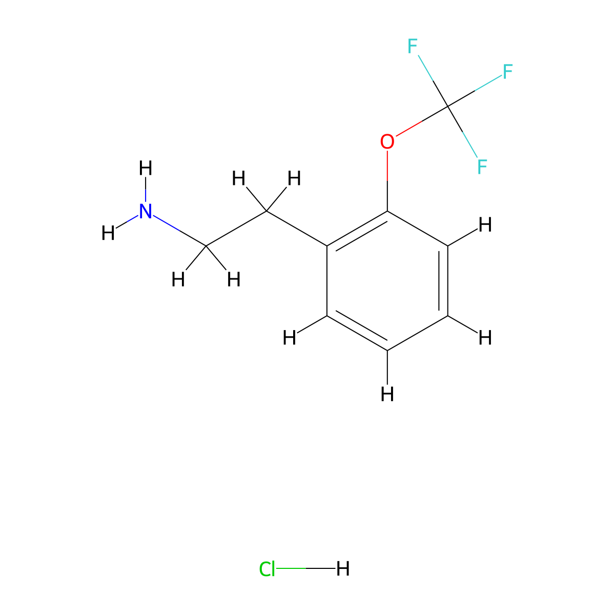 2-[2-(Trifluoromethoxy)phenyl]ethan-1-amine hydrochloride molecular structure, CAS 1384428-95-8