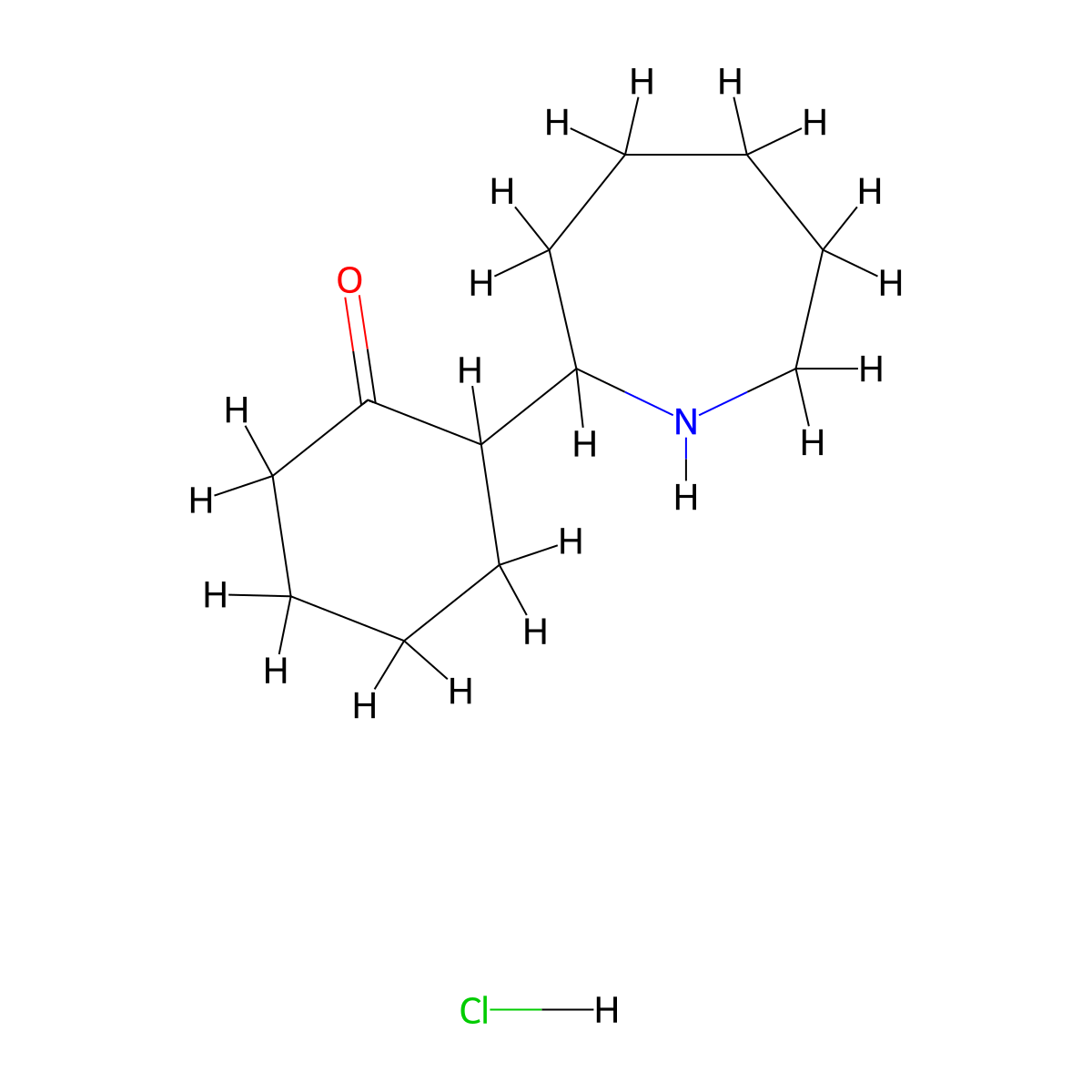 2-(Azepan-2-yl)cyclohexan-1-one hydrochloride molecular structure, CAS 1384429-00-8