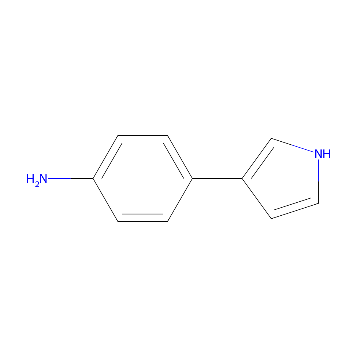 4-(1H-pyrrol-3-yl)aniline molecular structure, CAS 1384429-03-1