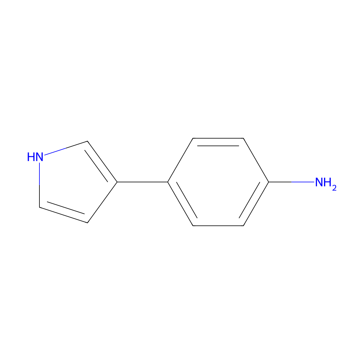 4-(1H-pyrrol-3-yl)aniline molecular structure, CAS 1384429-03-1