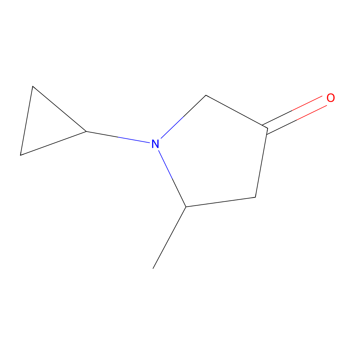 3-Pyrrolidinone, 1-cyclopropyl-5-methyl- molecular structure, CAS 1384429-05-3